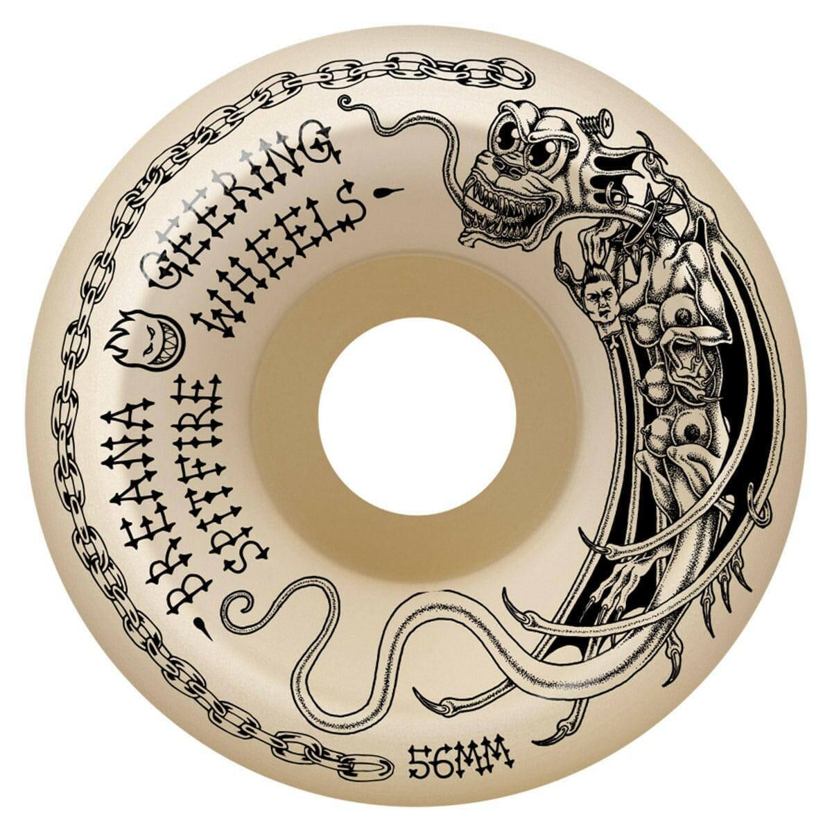 Spitfire - F4 Geering Tormentor Conical Full 56MM 99A Skateboard Wheels.