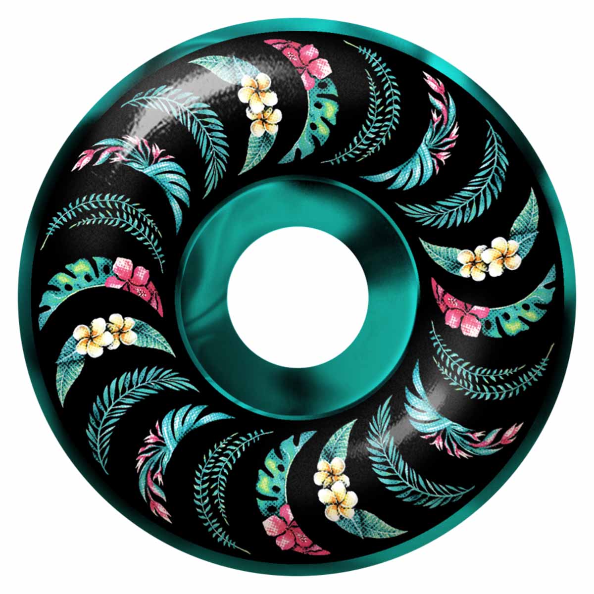 Spitfire F4 Floral Teal Classic 53MM 99A Skateboard Wheels