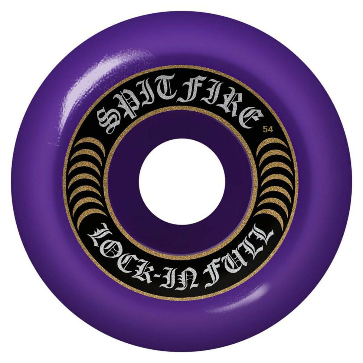Spitfire - F4 Lock In Full Purple 54MM 99A Skateboard Wheels.