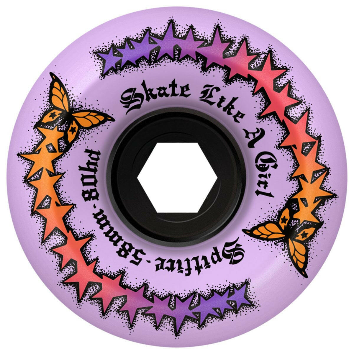 Spitfire - Skate Like A Girl Evolution Conical Full 58MM 80HD Skateboard Wheels.