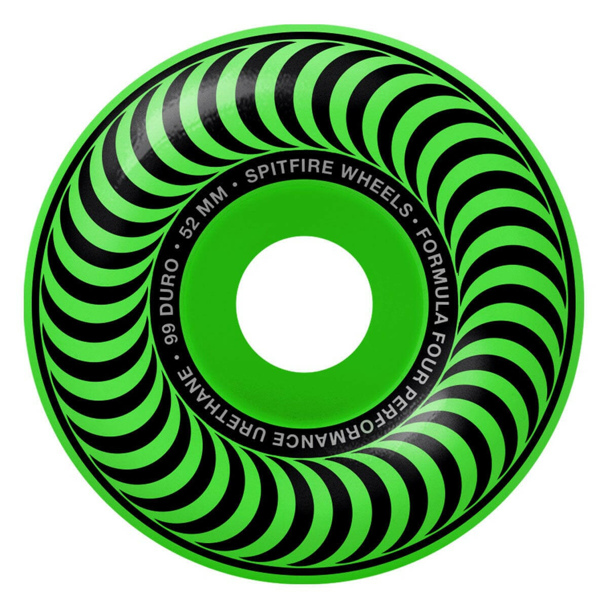 Spitfire - F4 Green Classic 52MM 99A Skateboard Wheels.