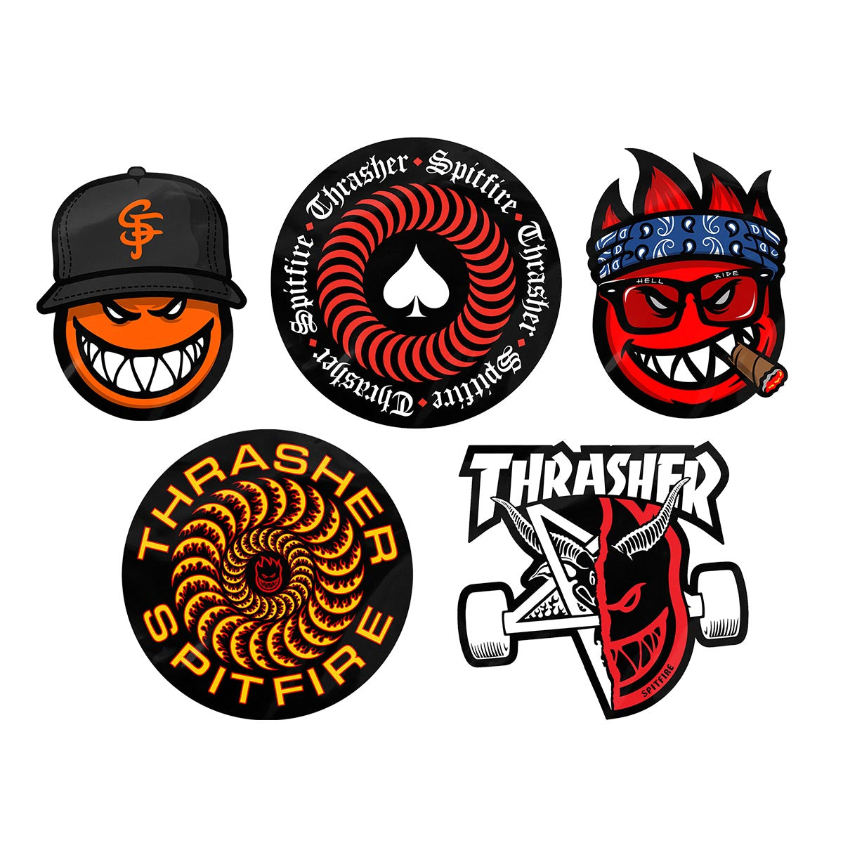 Spitfire Thrasher Sticker Pack Various