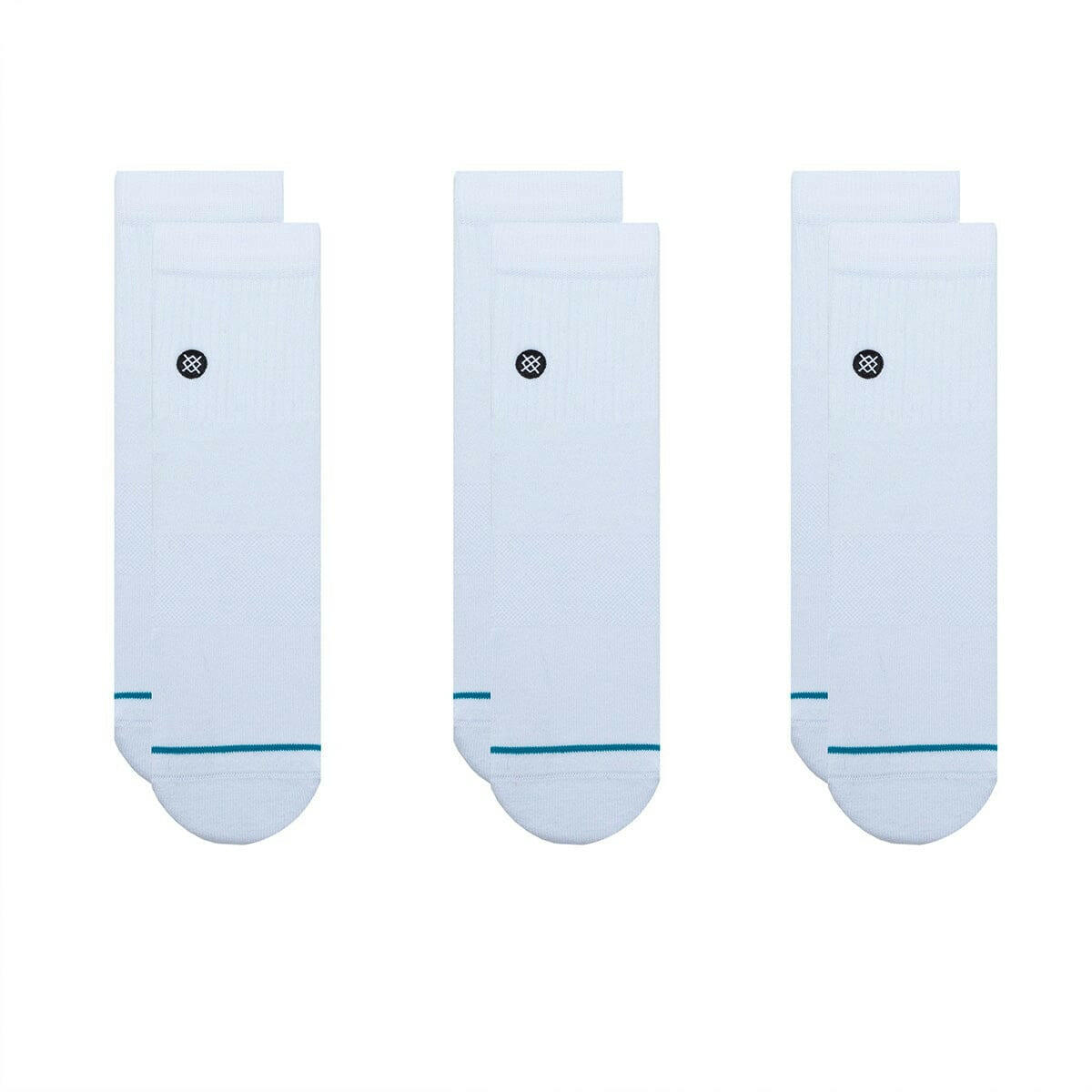 Stance - Icon Quarter 3 Pack Socks White.