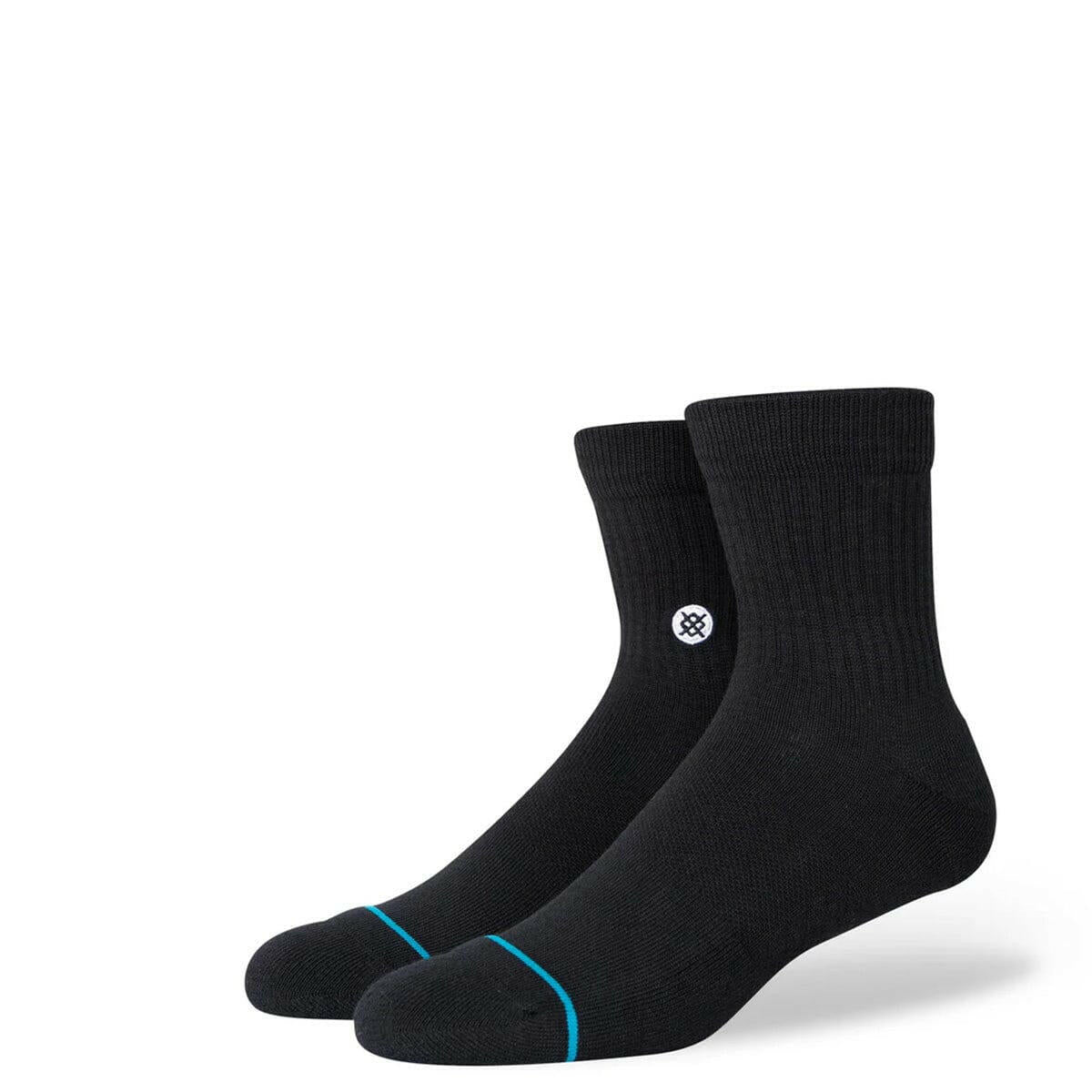 Stance Icon Quarter 3 Pack Socks Black.