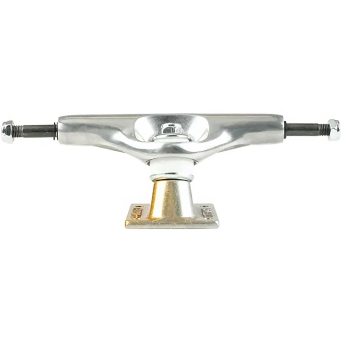 Tensor - Aluminum Stencil Mirror Raw/Gold Fade 5.5 Skateboard Trucks Back