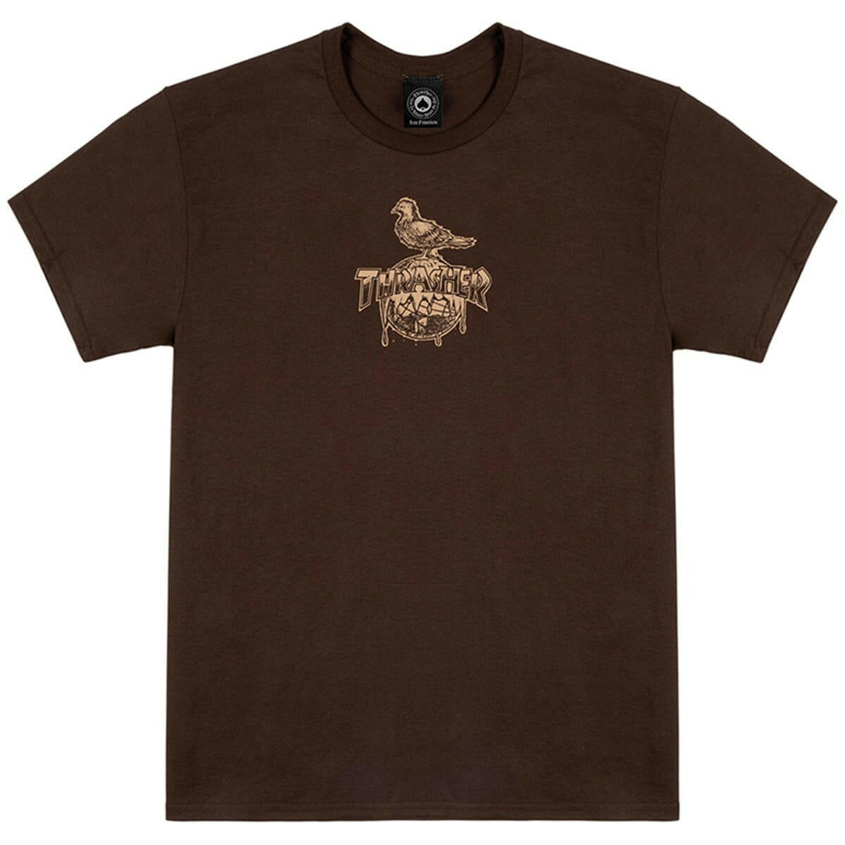 Thrasher - Anti Hero Cover The Earth Tee Dark Chocolate.