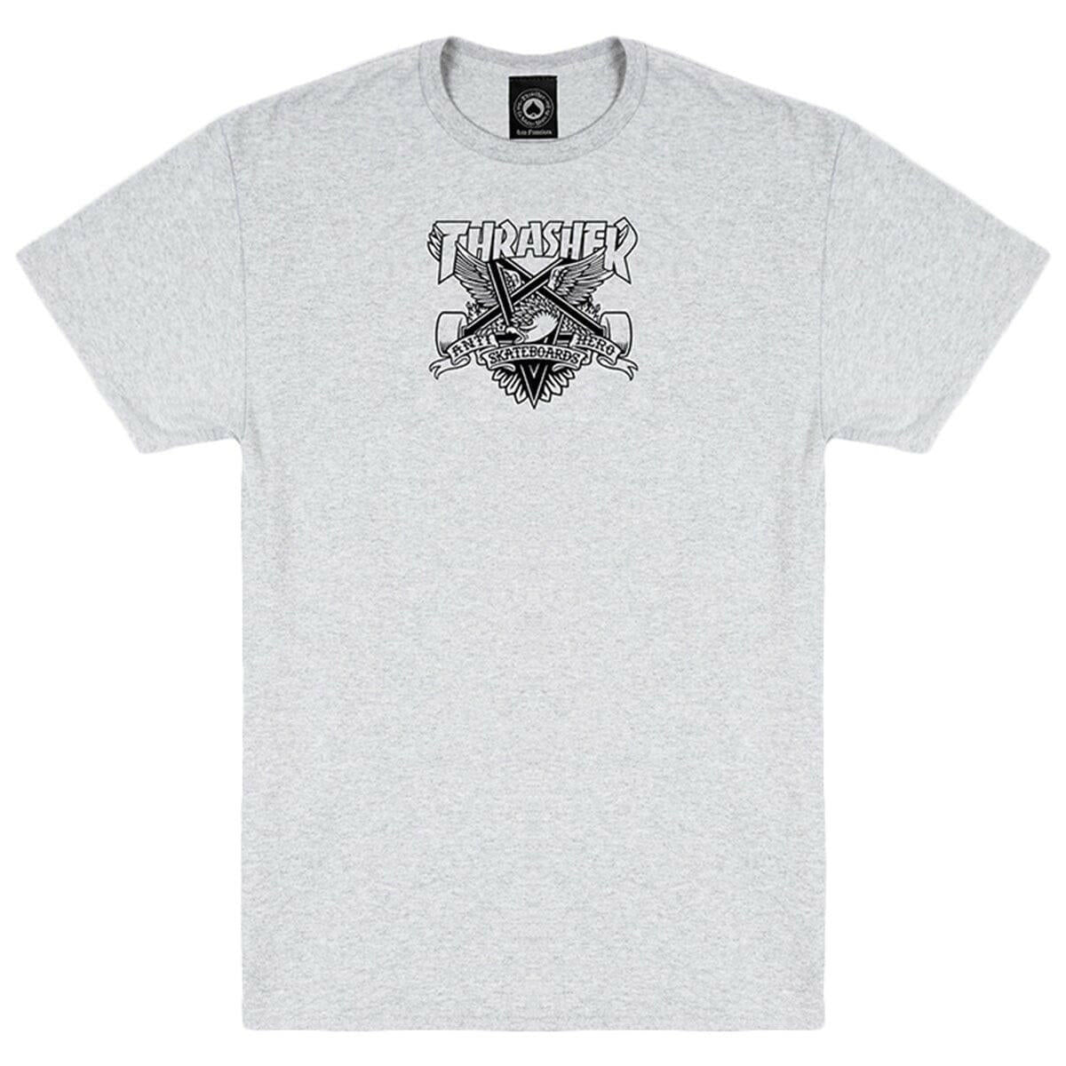 Thrasher - Anti Hero Eaglegram Tee Ash Grey.