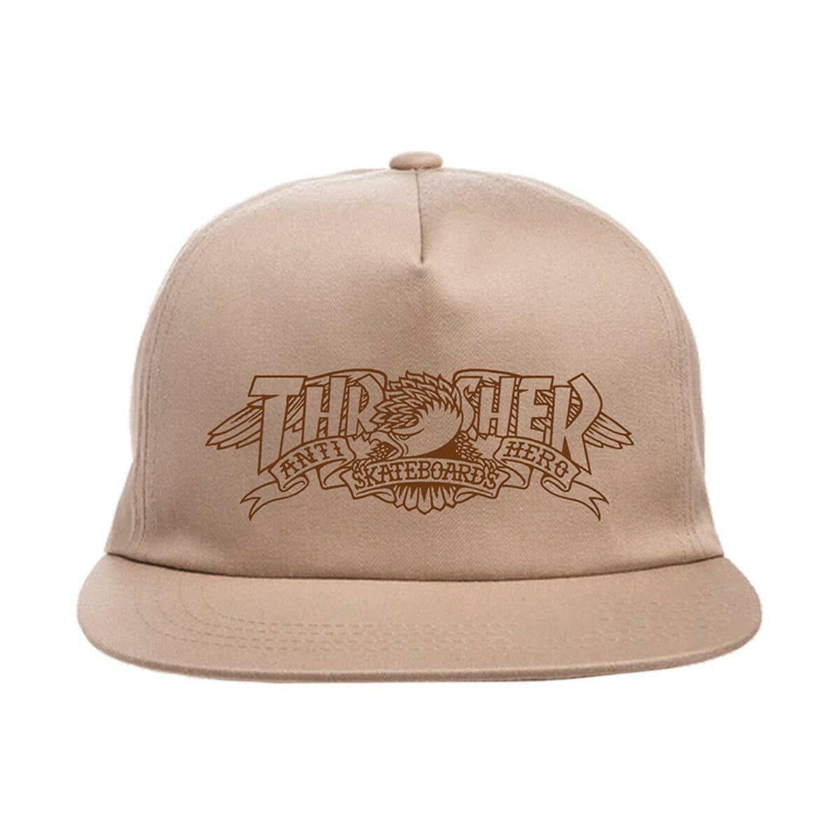 Thrasher - Anti Hero Mag Banner Snapback Khaki.
