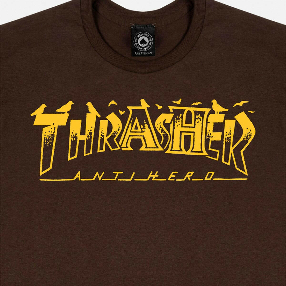 Thrasher - Anti Hero Pigeon Mag Crew Dark Chocolate.
