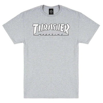 Thrasher - Outlined Tee Grey/White.
