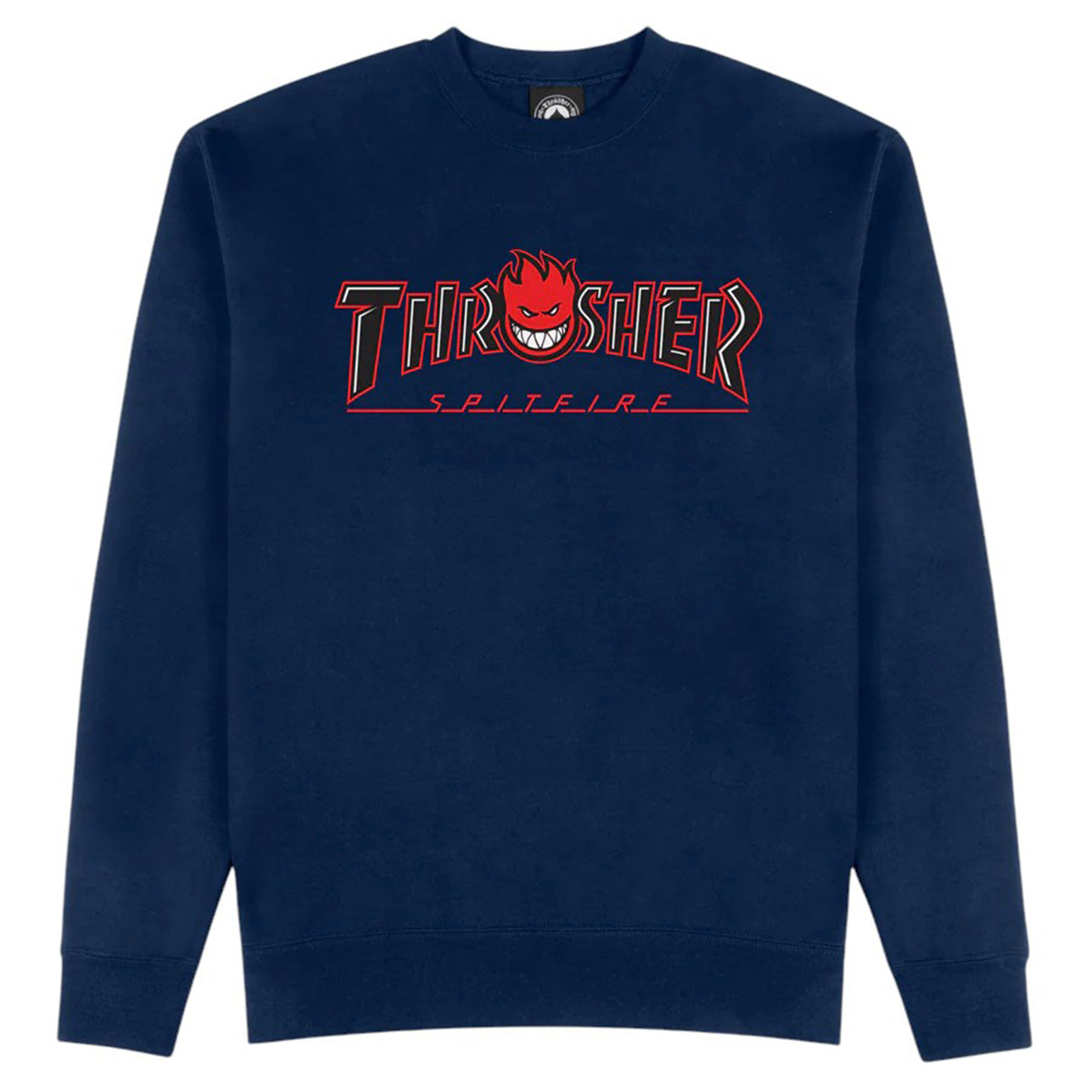 Thrasher Spitfire Big Head Outline Crew Navy