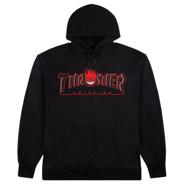Thrasher Spitfire Big Head Outline Hoodie Black