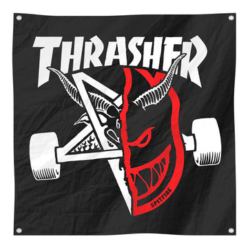 Thrasher Spitfire Thrash & Burn Banner