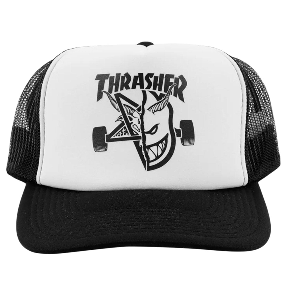 Thrasher Spitfire Thrash & Burn Trucker Black/White/Black