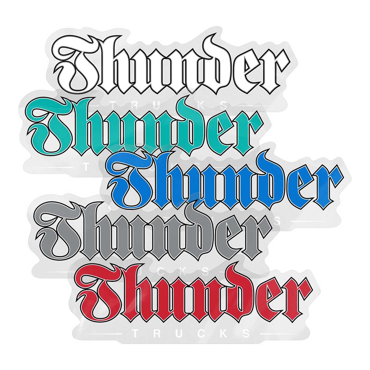 Thunder Script 8" Sticker