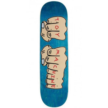 Toy Machine Fists Blue Skateboard Deck.