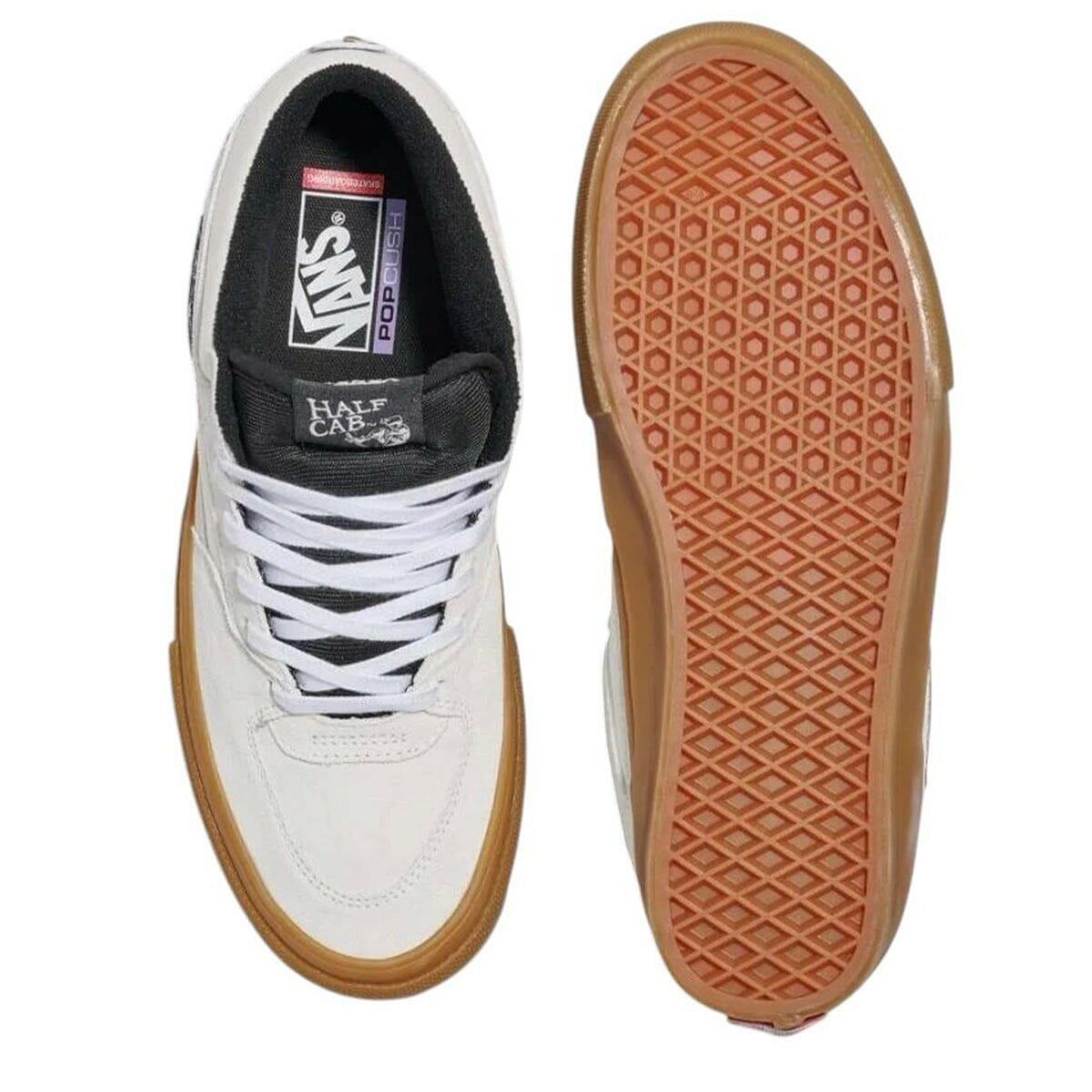 Vans - Skate Half Cab Shoes White/Gum.