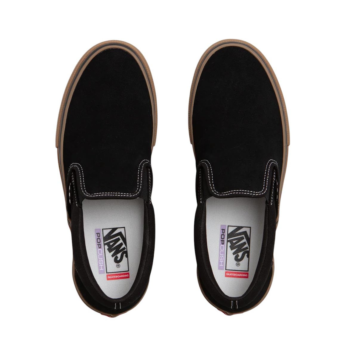 Vans - Skate Slip On Shoes Black/Gum/White Top