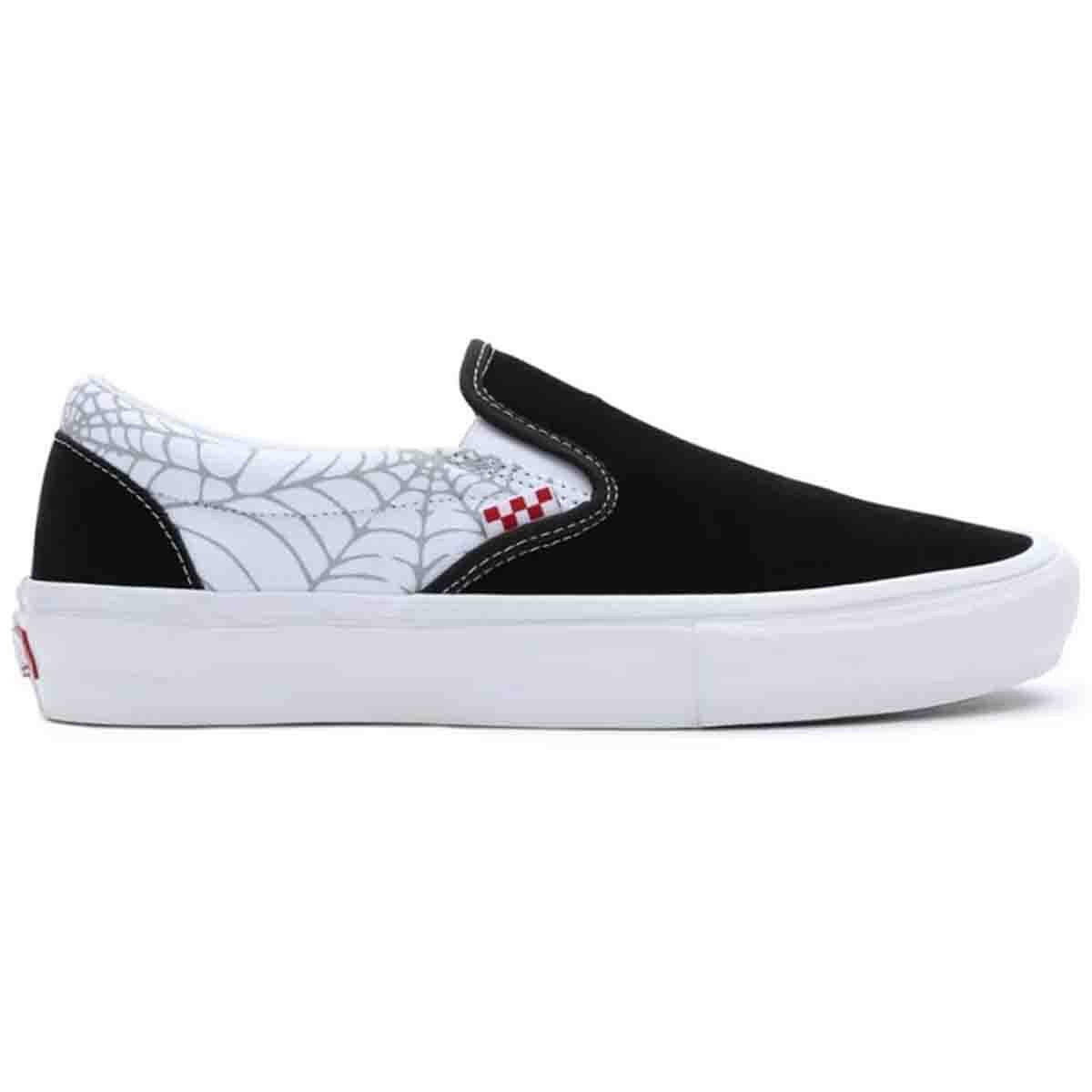 Vans - Black Widow Spider Skate Slip On Shoes Black/Red/White.