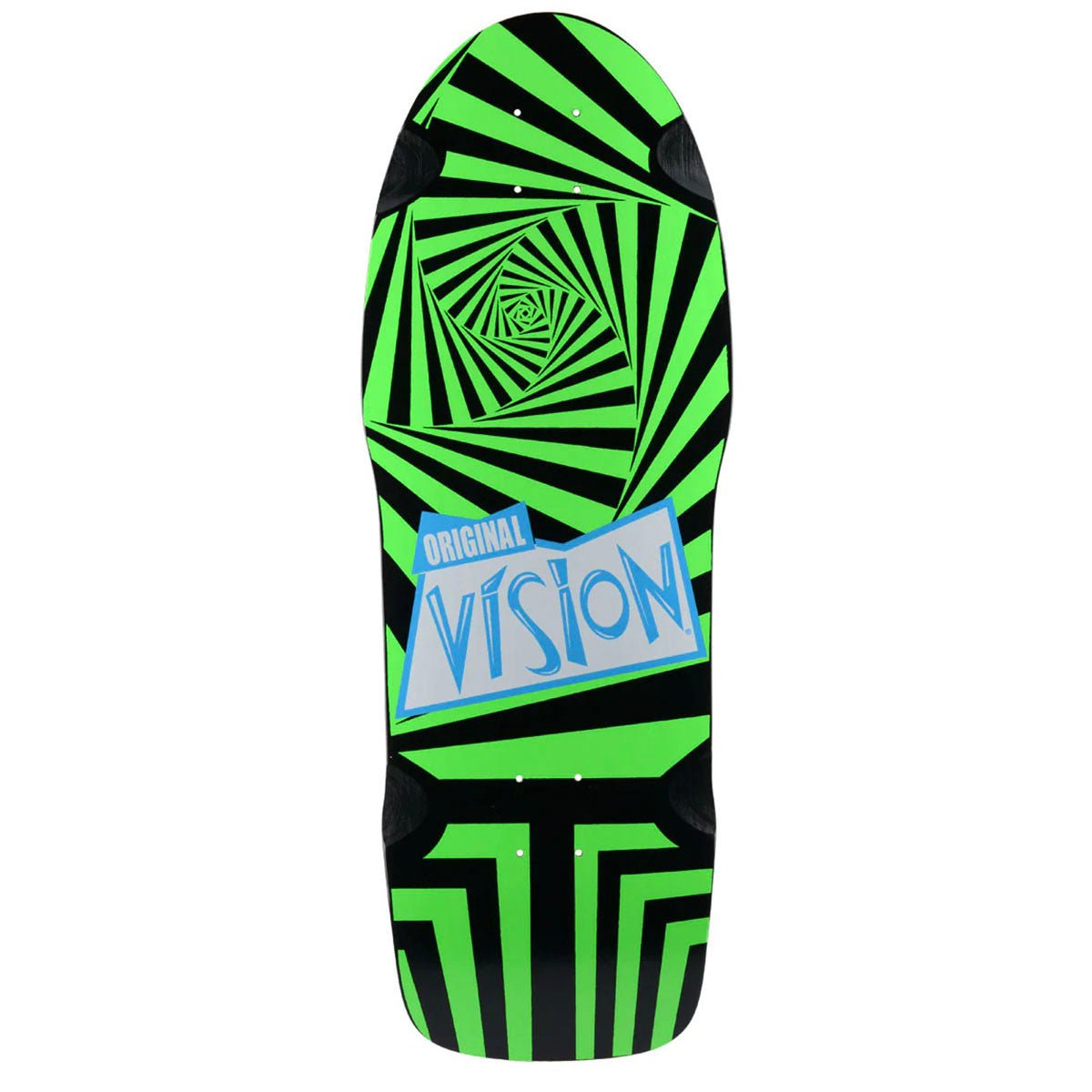 Vision - Original Black/Green 10.0 Reissue Skateboard Deck.