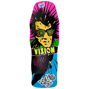 Vision - Psycho Stick Blue 10.0 Reissue Skateboard Deck.