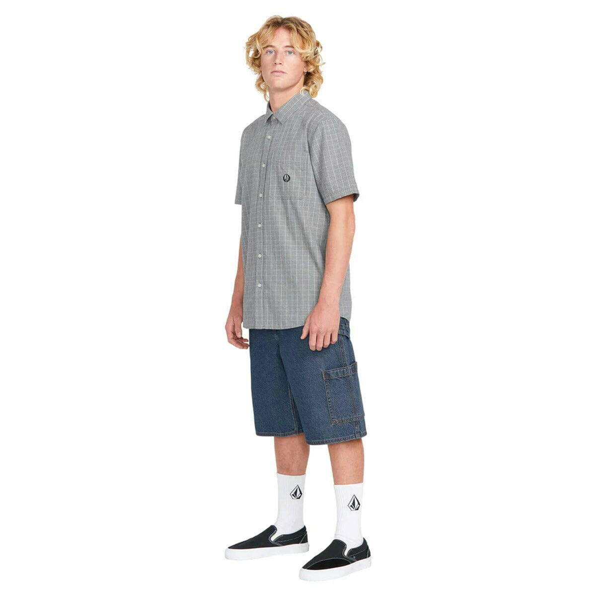 Volcom - 1991 Utility Denim Shorts Indigo Ridge Wash.