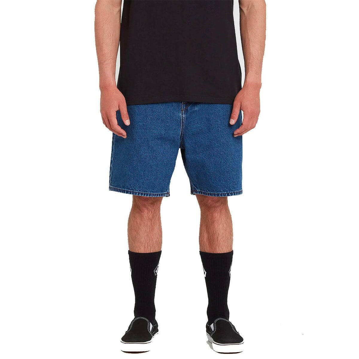 Volcom - Billow Denim Shorts Oliver Mid Blue.