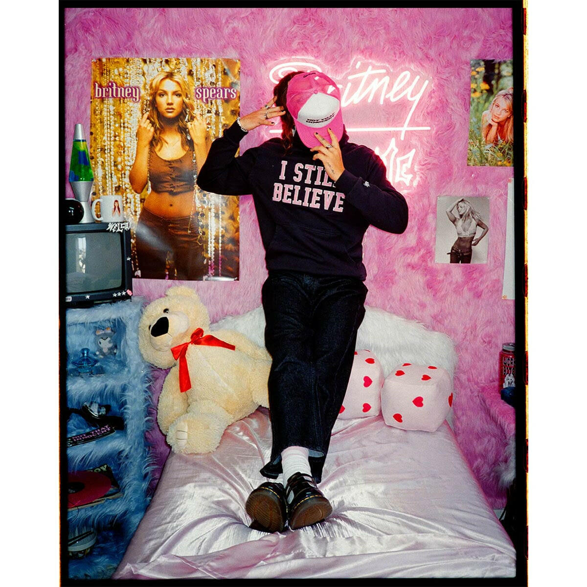 Welcome - Britney Spears Believe Pigment-Dyed Hoodie Black.