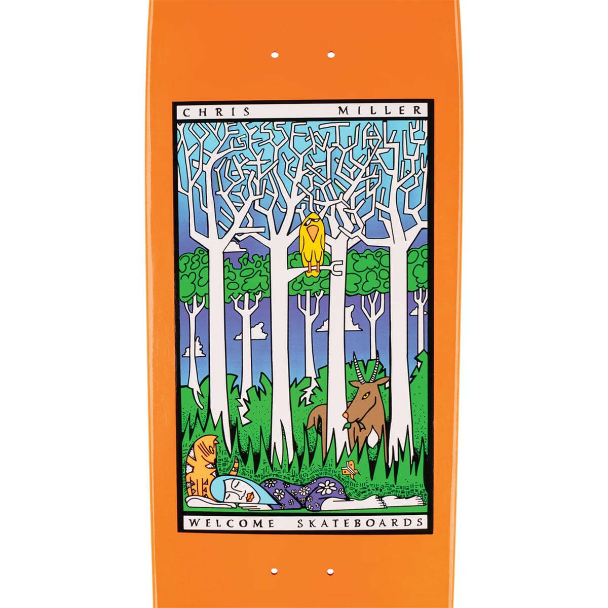 Welcome - Chris Miller Love Is Essential on Golem 9.25 Skateboard Deck.