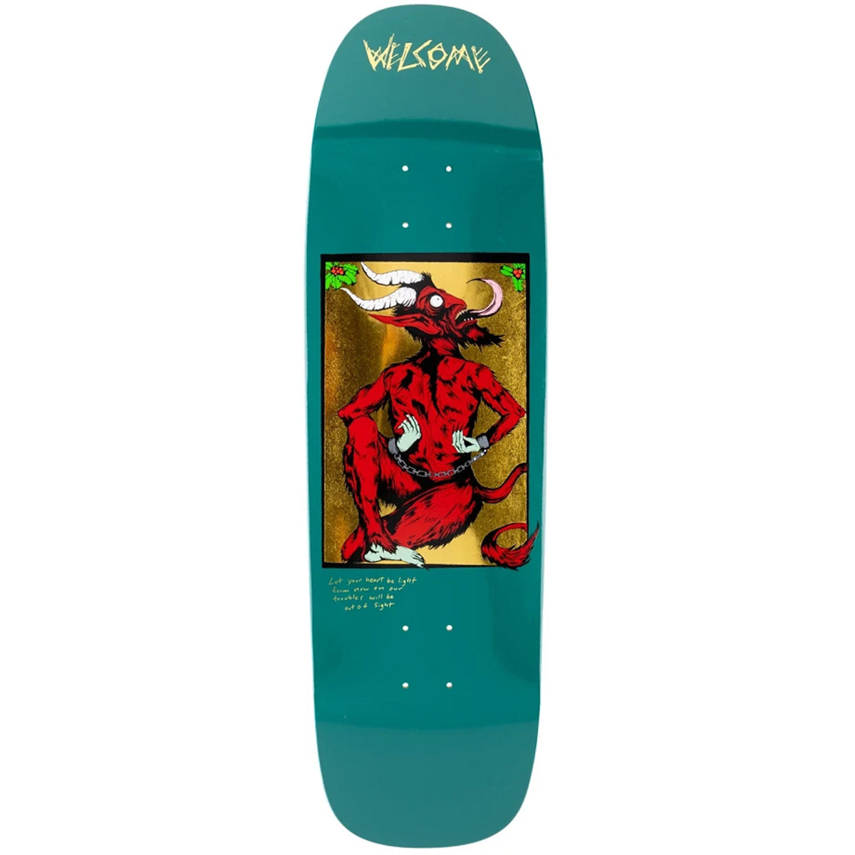 Welcome Krampus on Golem 9.25 Skateboard Deck