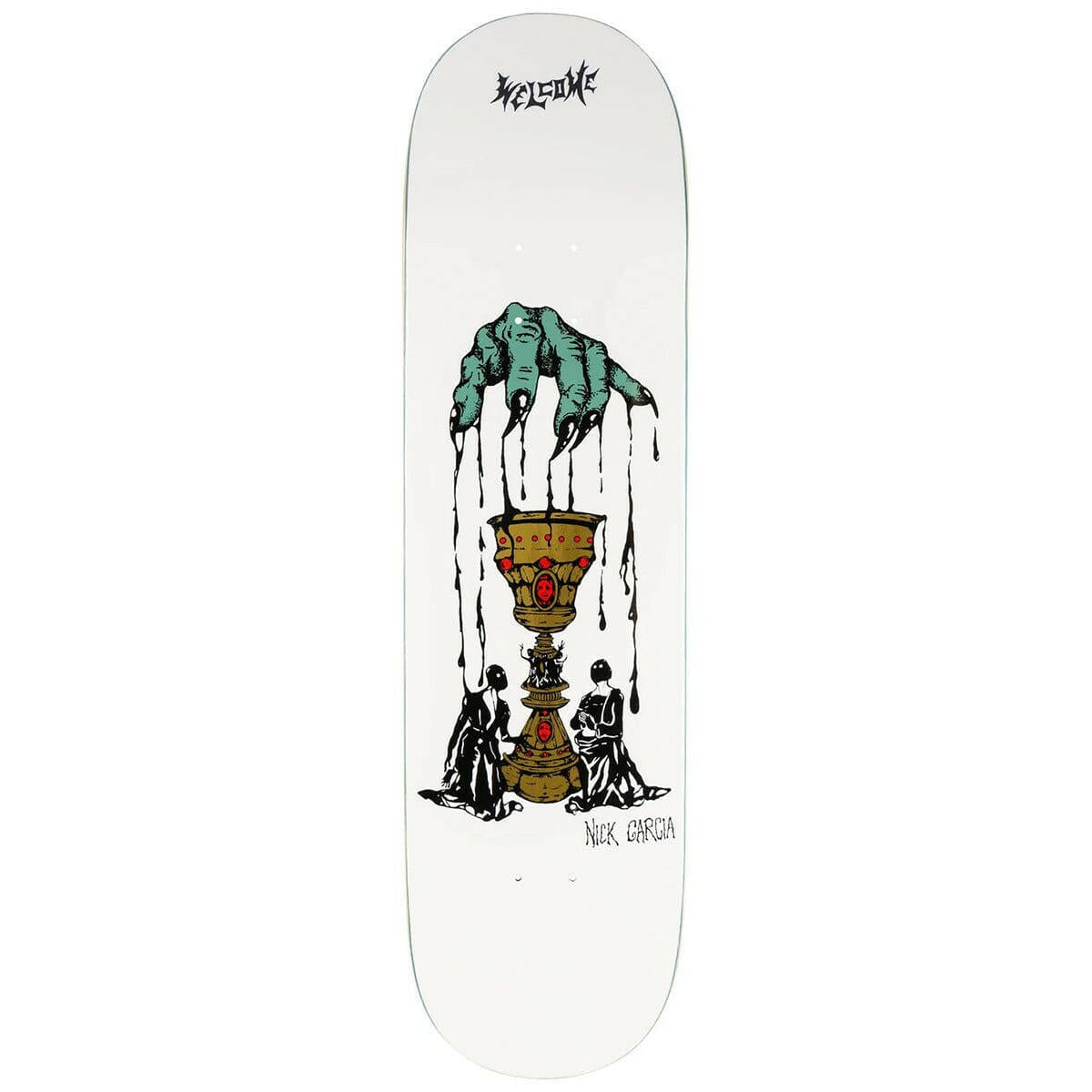Welcome - Nick Garcia Chalice White 8.38 Skateboard Deck.