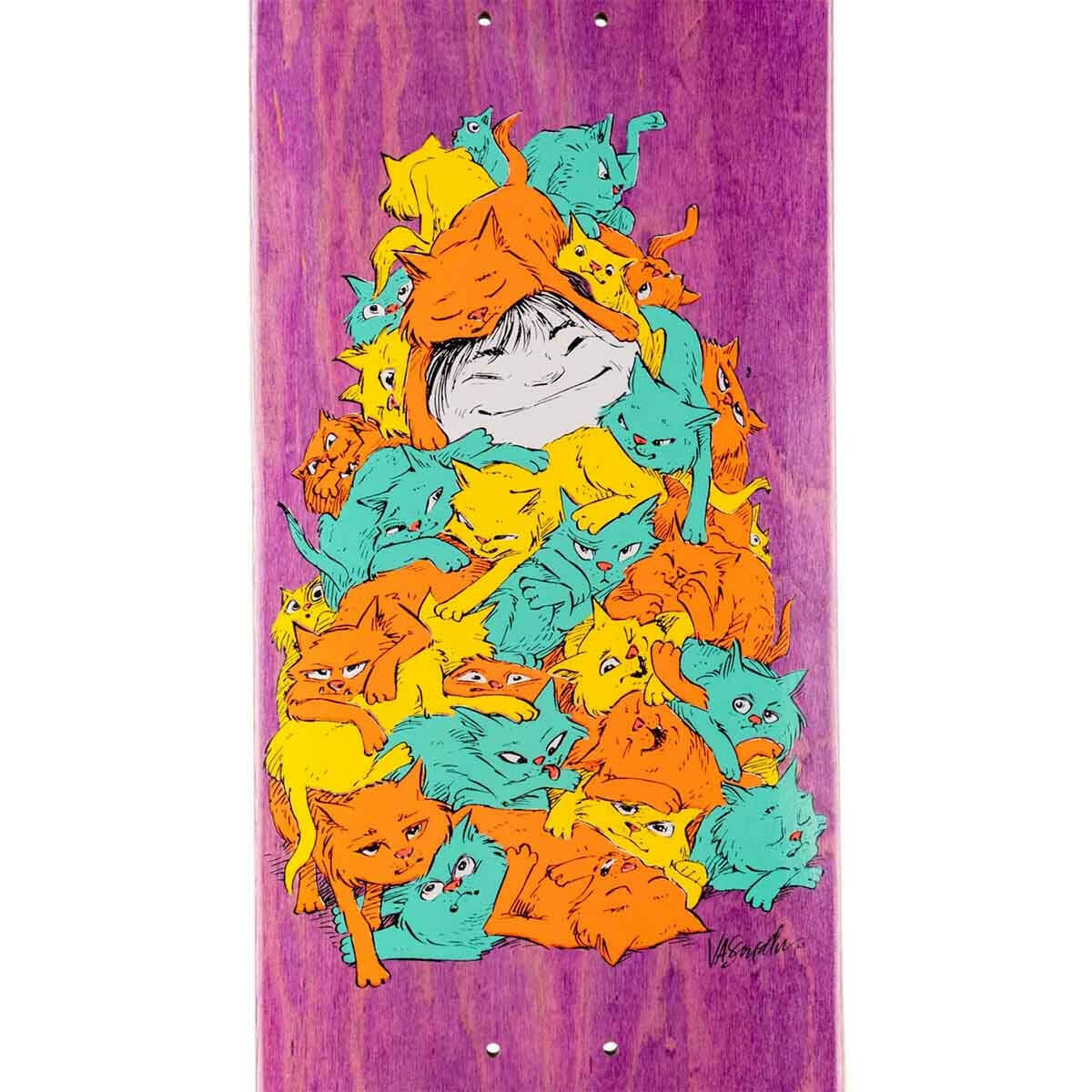 Welcome - Nora Vasconcellos Purr Pile Pink 7.75 Skateboard Deck.