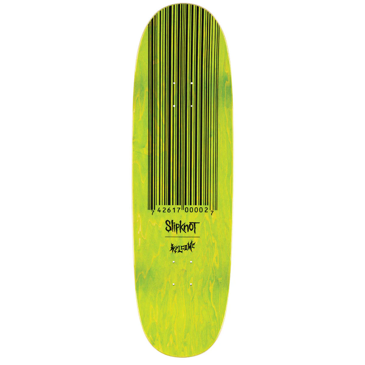 Welcome Slipknot Oval Logo on Boline 2.0 9.5 Skateboard Deck Top