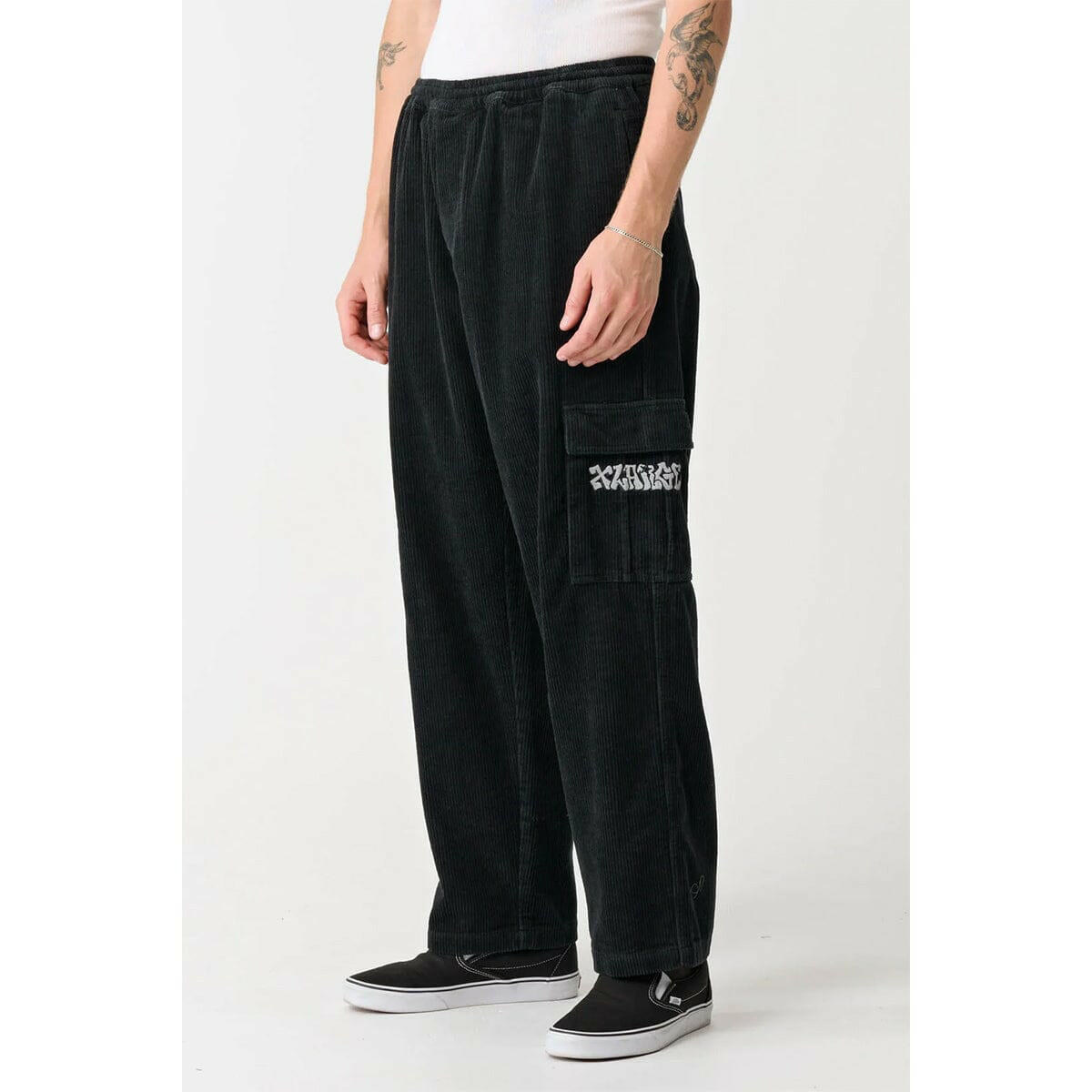 XLarge - 91 Graff Cord Cargo Pants Black.