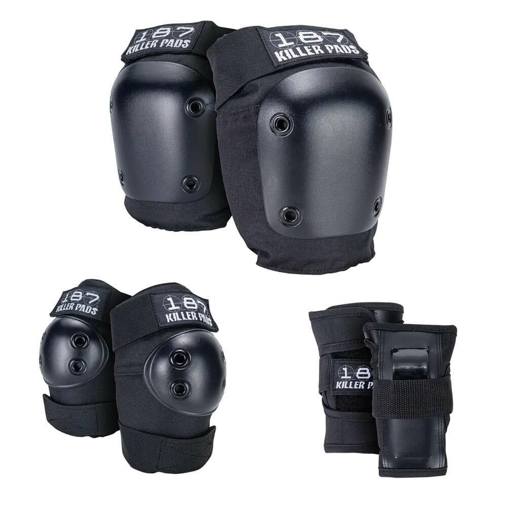 187 - Adult Six Pack Pad Set Black.