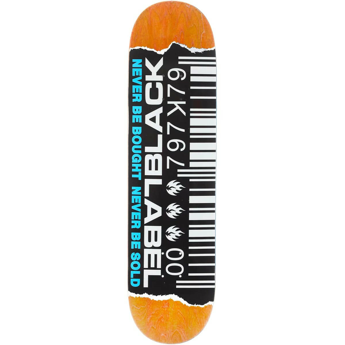 Black Label - Barcode Ripped 8.25 Skateboard Deck.