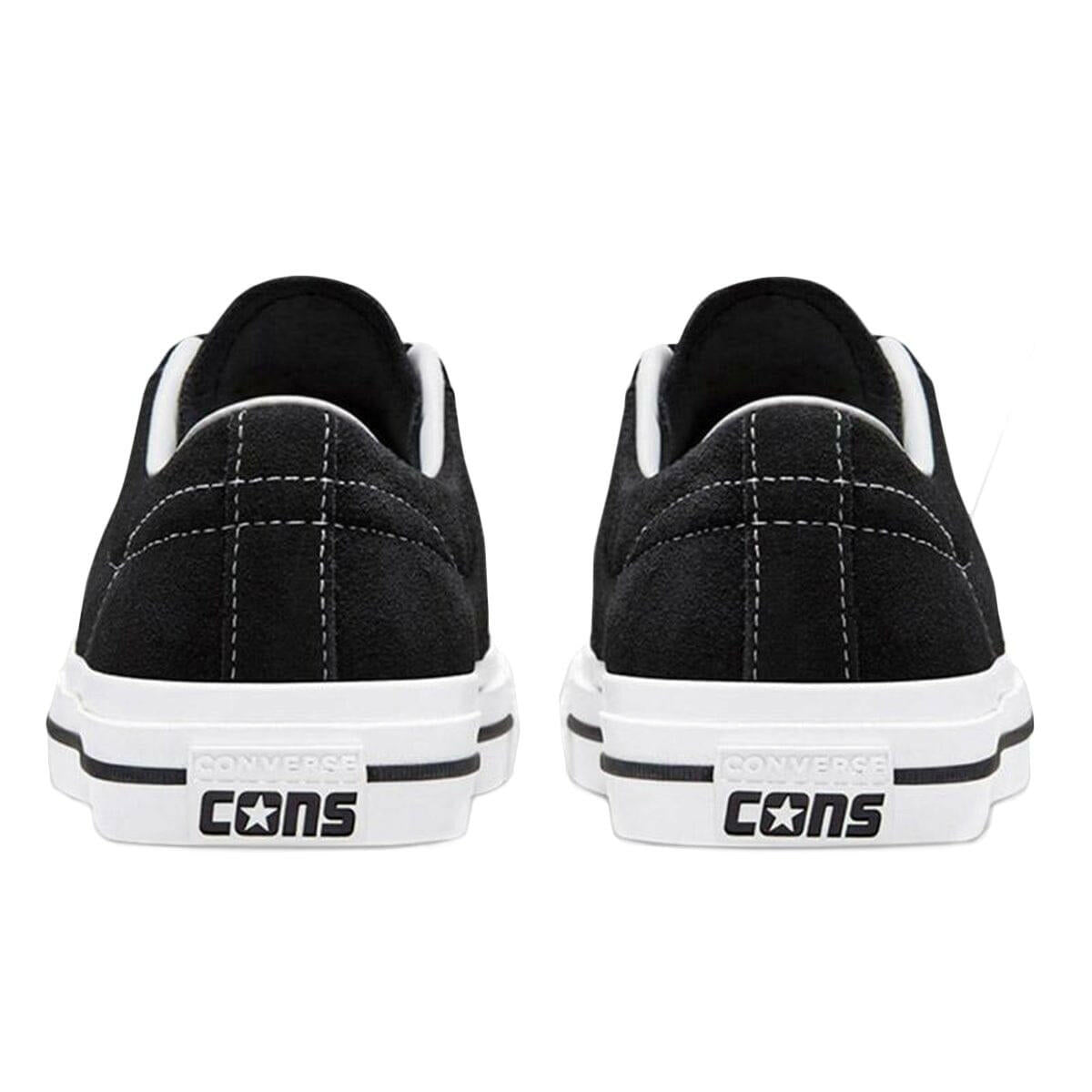 Converse One Star Pro Shoes Black/Black/White Back