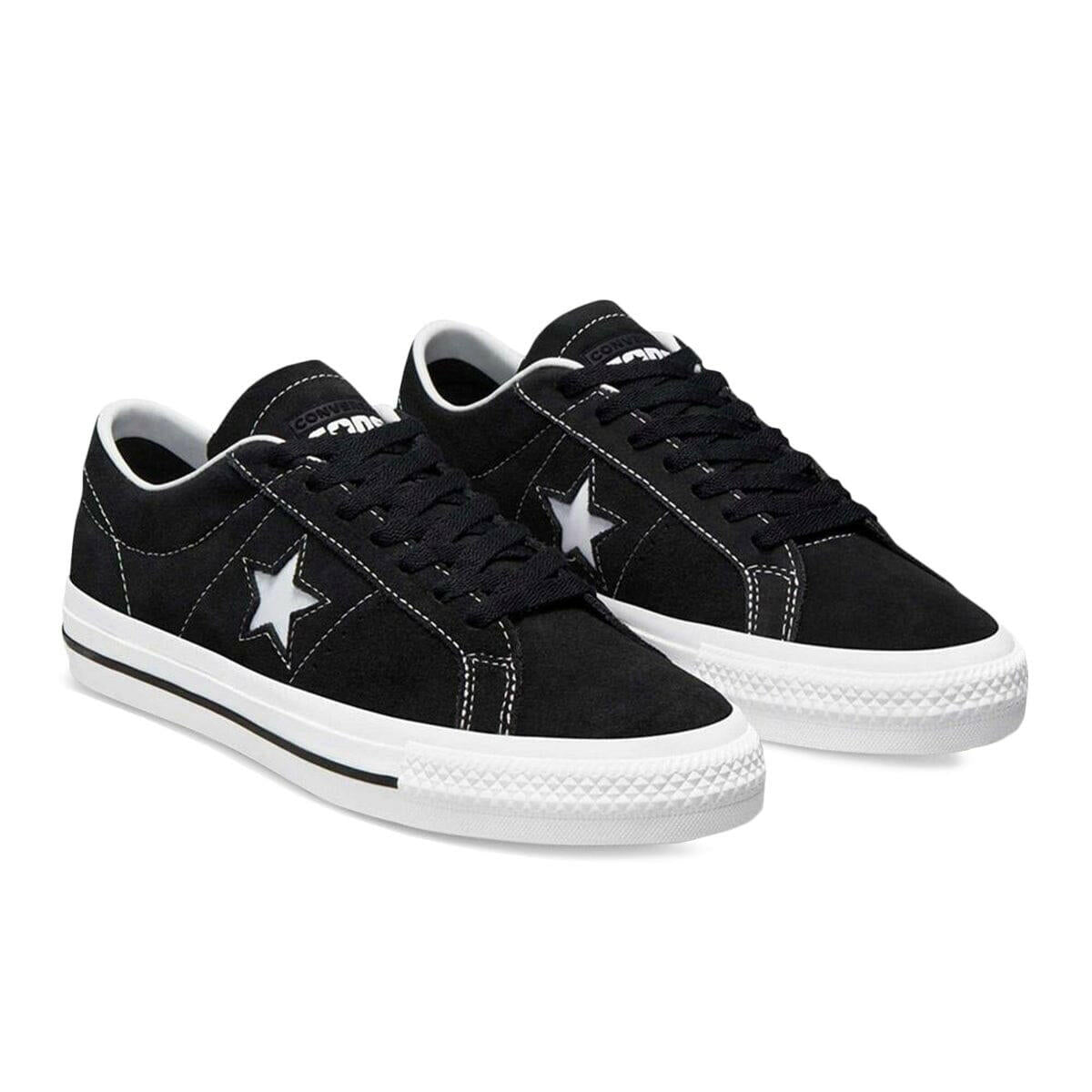 Converse One Star Pro Shoes Black/Black/White Front