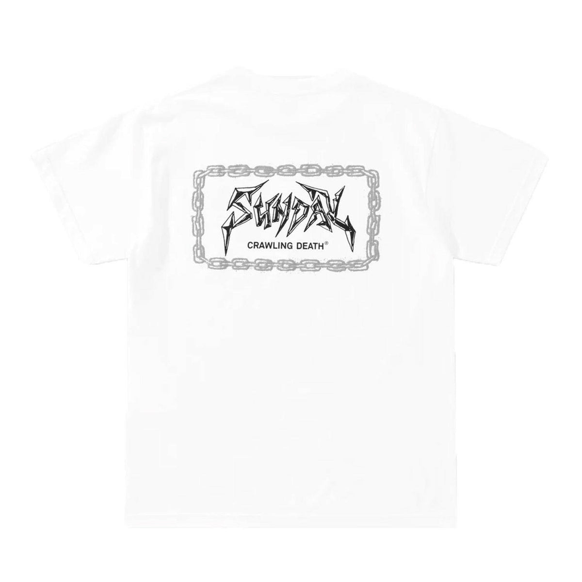 Crawling Death - Sunday Chains Tee White.