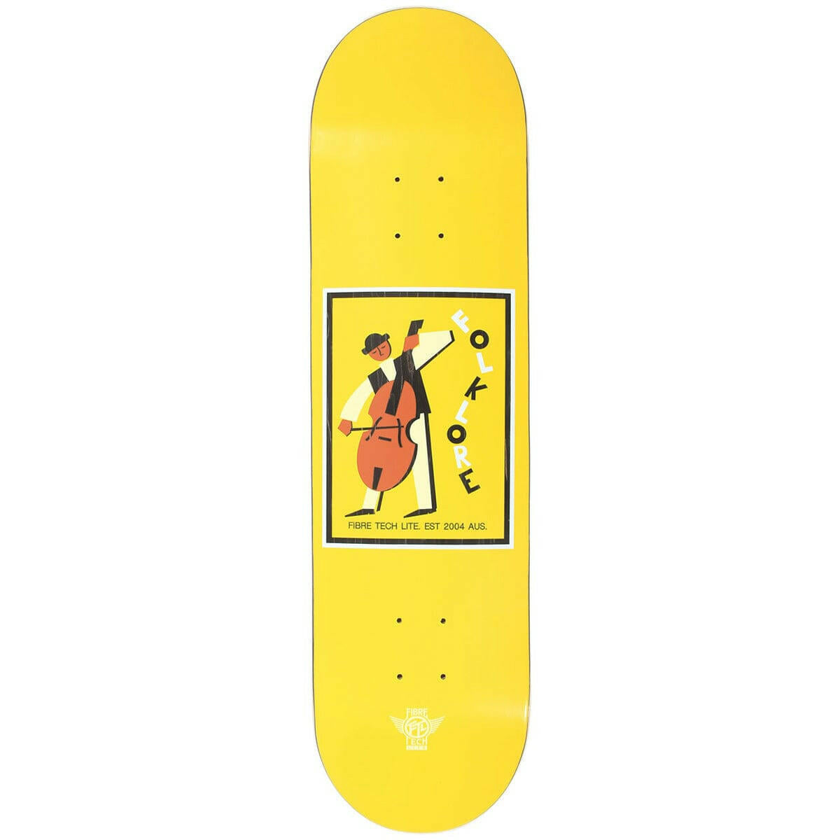 Folklore - Cello Fibre Tech Lite Yellow 8.5 Skateboard Deck.