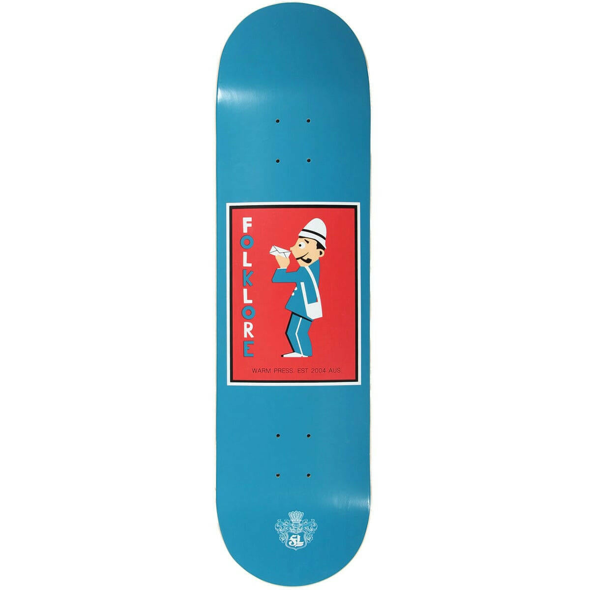 Folklore - Mail Man Blue 8.5" Skateboard Deck.