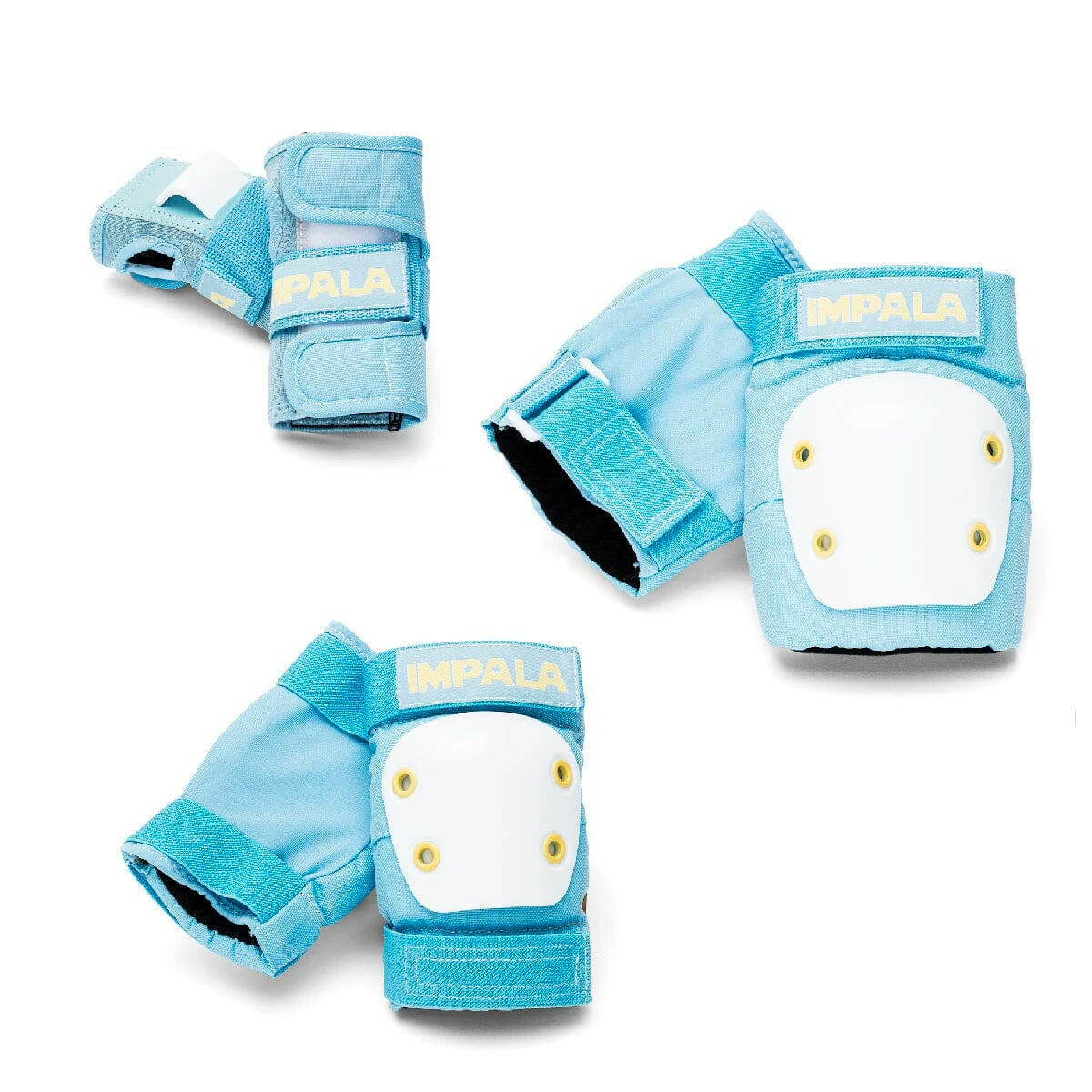 Impala - Protective Pack Youth Pad Set Sky Blue/Yellow.