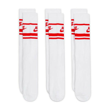 Nike - Everyday Essential Socks White/Red 3 Pack.