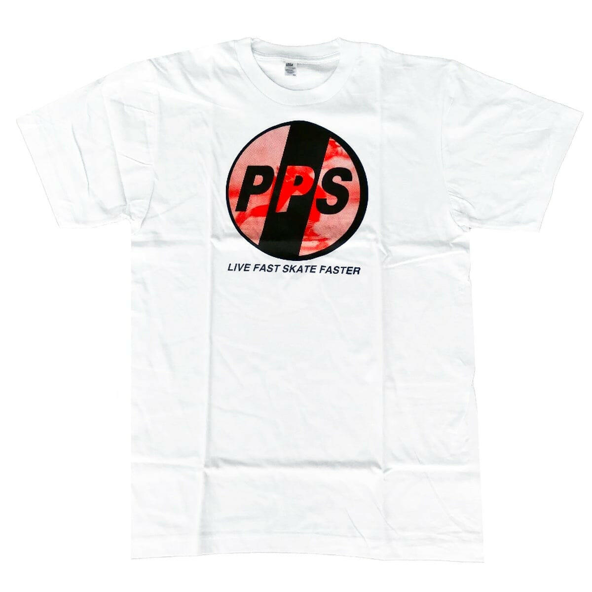Pocket Pistols - Live Fast Skate Faster  Tee White.