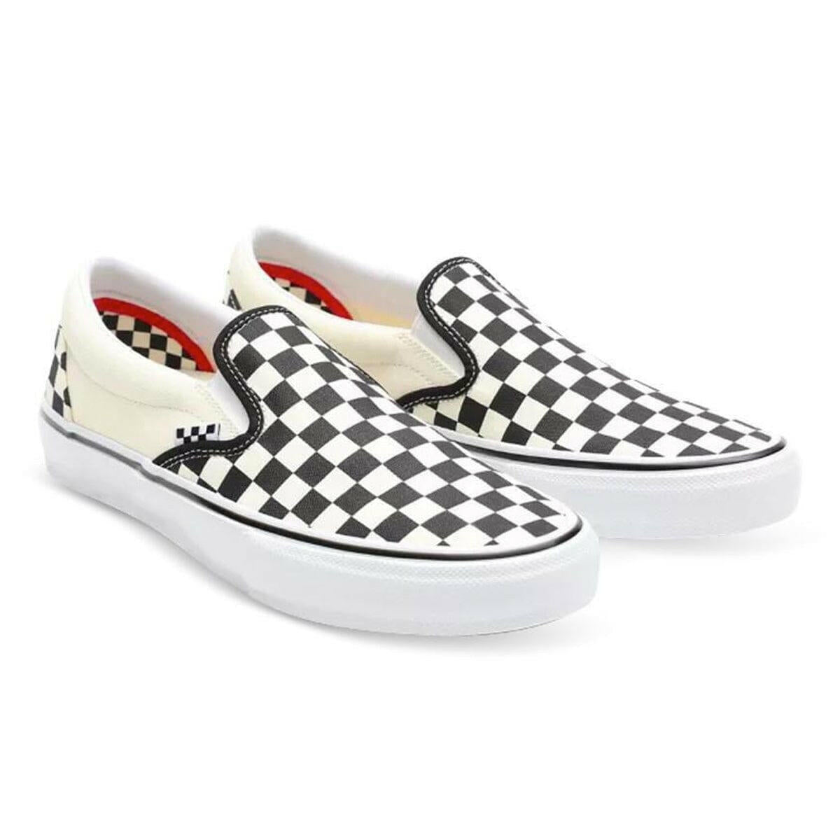 Vans - Skate Slip On Checkerboard Shoes Black/Off White.
