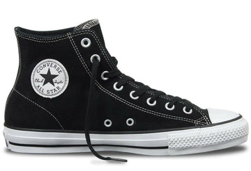Converse CTAS Pro Hi Suede Shoes Black/White.