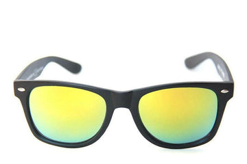 Happy Hour - Mamba Blacks Beach Sunglasses Black/Yellow Mirror.