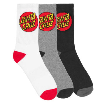 Santa Cruz - Classic Dot 4 Pack Youth Socks Multi.
