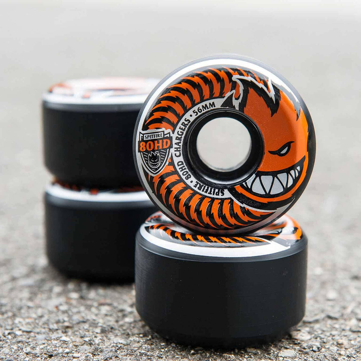 Spitfire - Chargers Conical Black 58MM 80HD Skateboard Wheels.