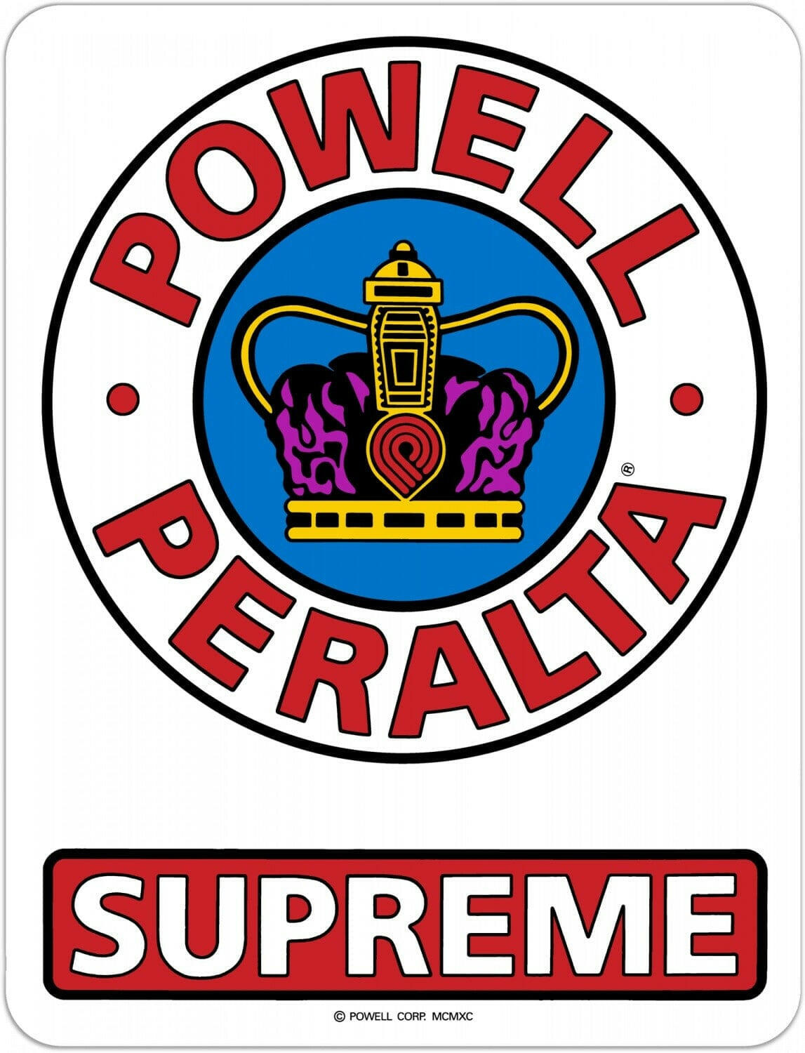 Powell Peralta - Supreme OG 12" Sticker.